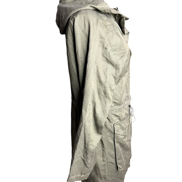 American Eagle Jacket Womens Size XS Green Military Lightweight Coat Hooded - Picture 7 of 12